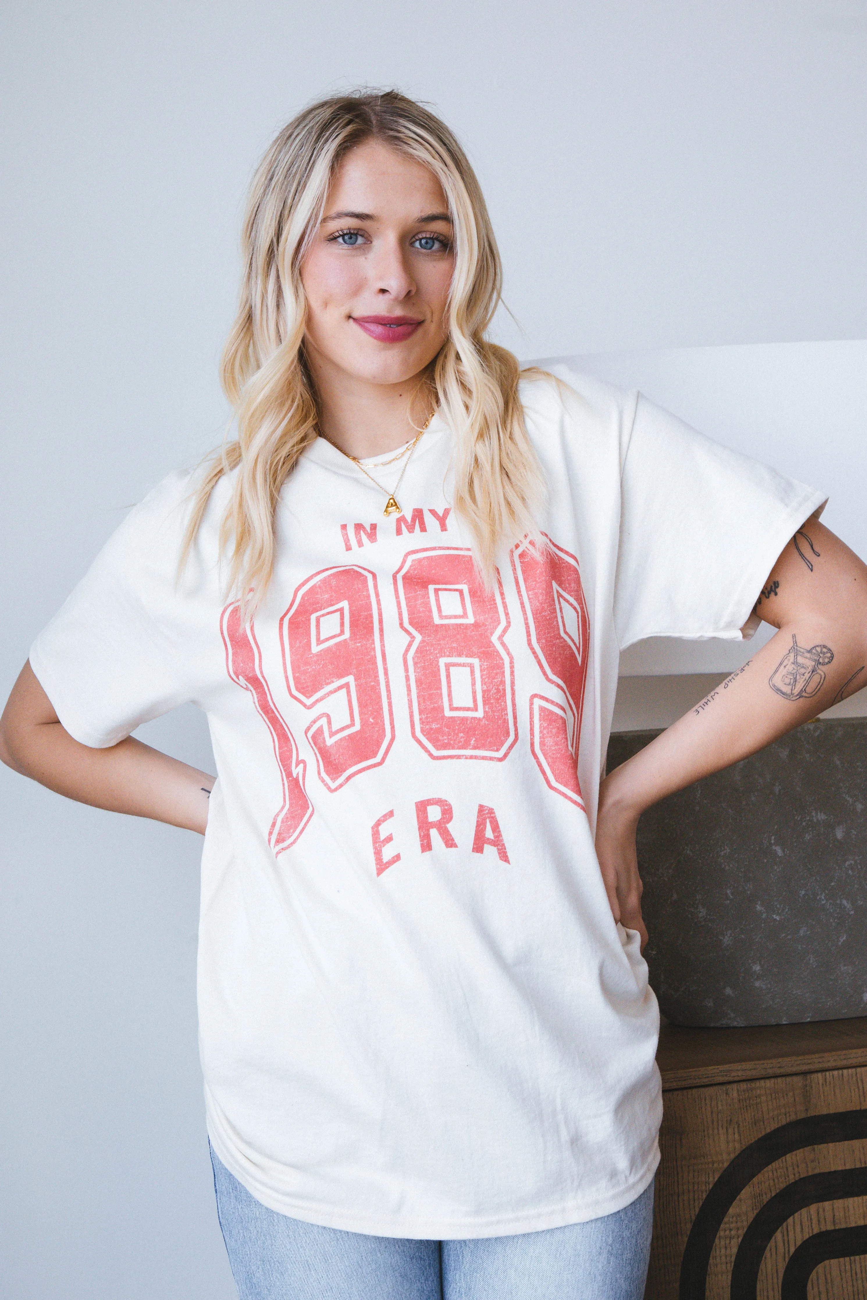 1989 Era Oversized Tee, Ivory