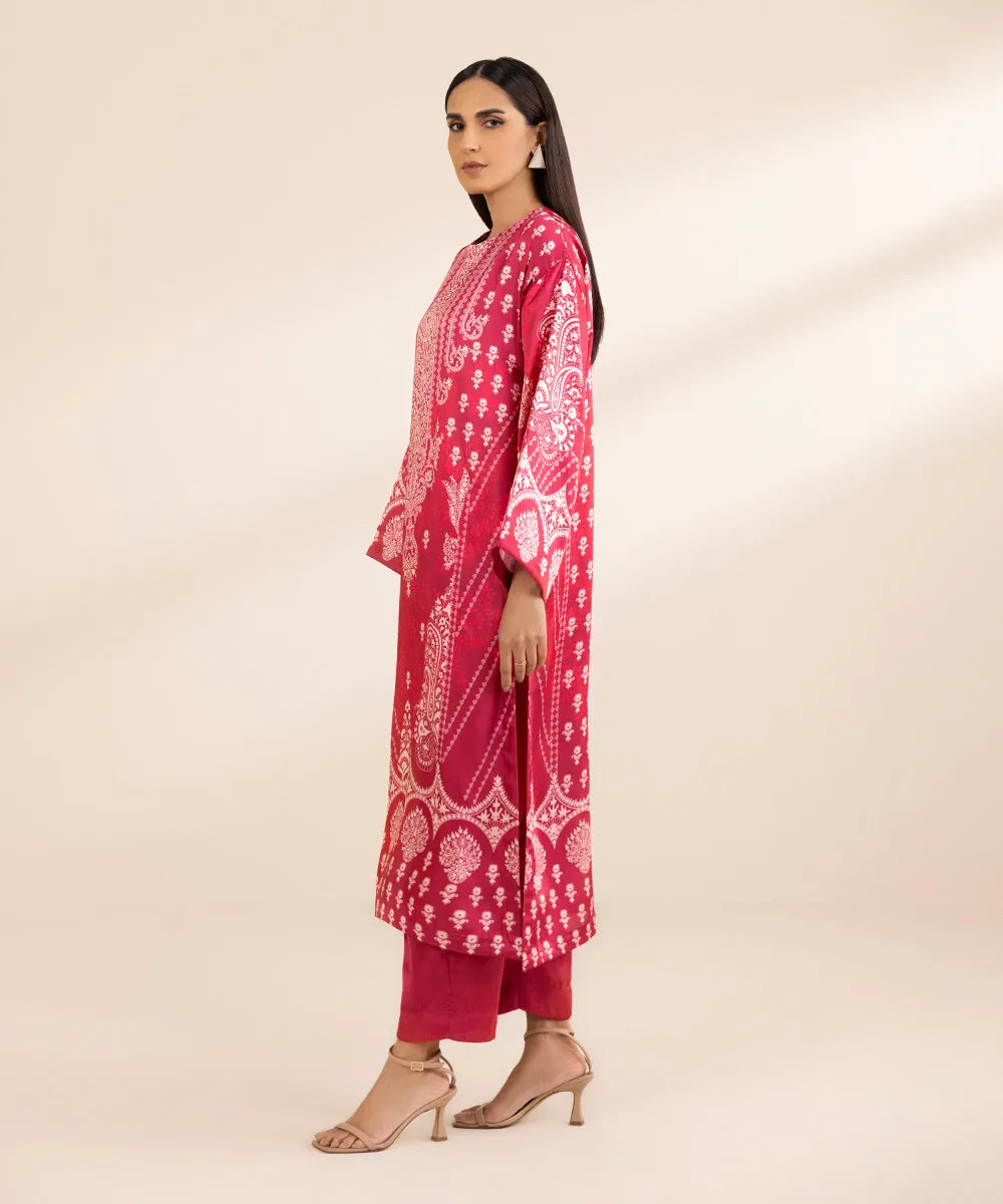 2 Piece - Printed Silk Suit all