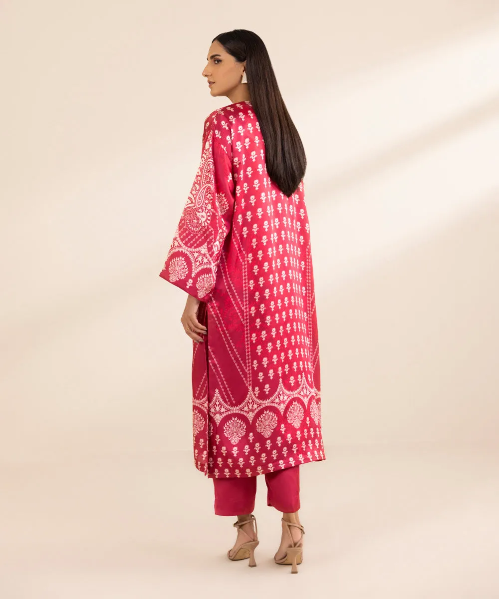 2 Piece - Printed Silk Suit all