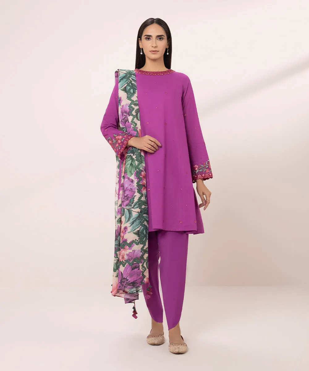 3 Piece - Embroidered Lawn Suit