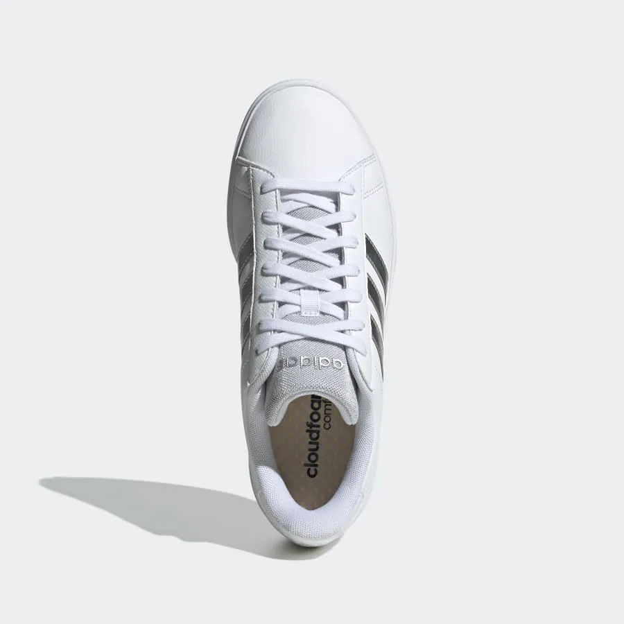 ADIDAS WOMEN'S GRANDCOURT 2.0 WHITE/SILVER SHOES