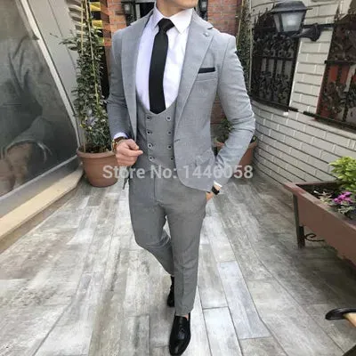 Cheap And Fine Shawl Lapell Beige One Button Groom Tuxedos Men Suits Wedding/Prom/Dinner Best Man Blazer(Jacket Pants Tie Vest)