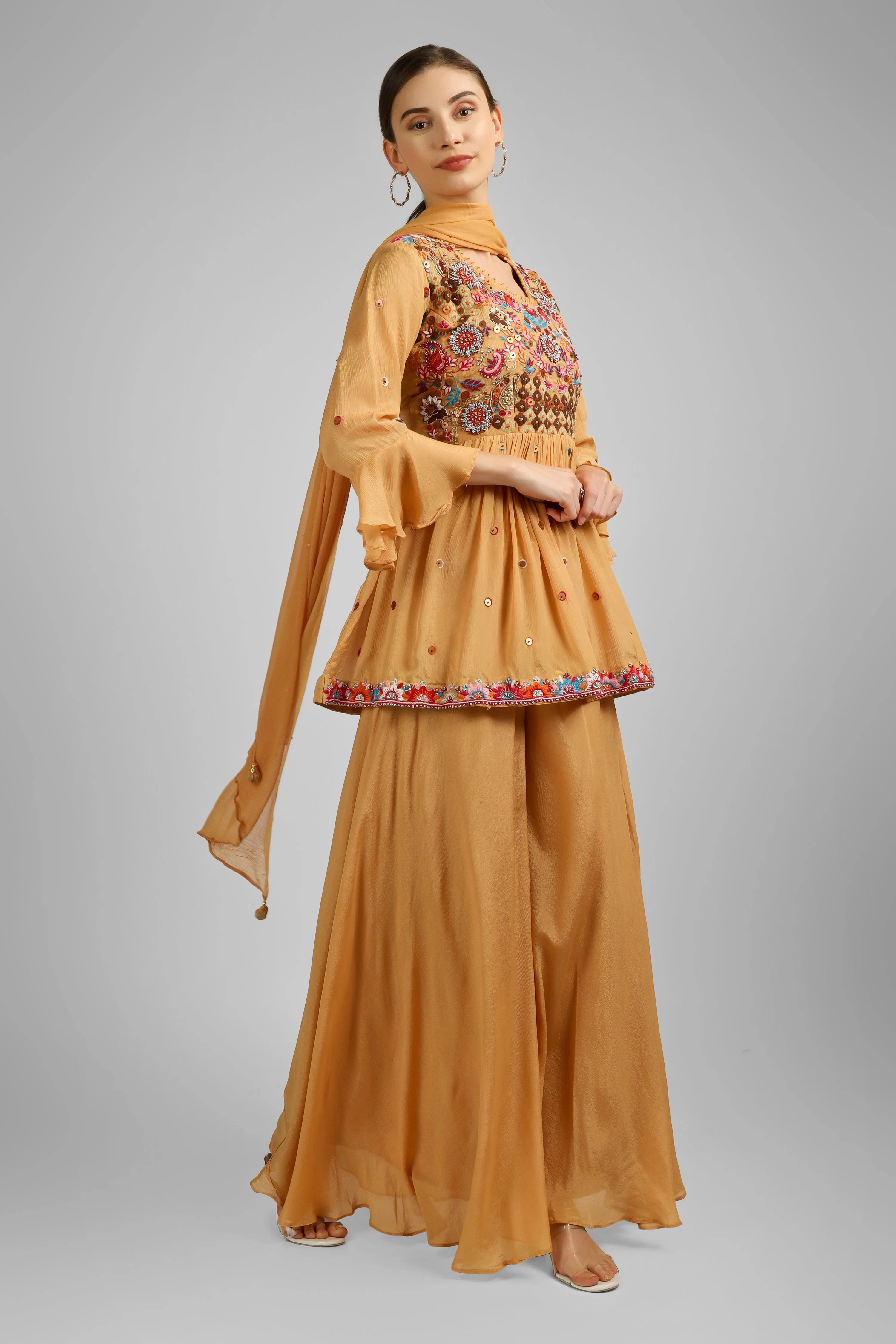 Chinon Short Shirt with Gharara