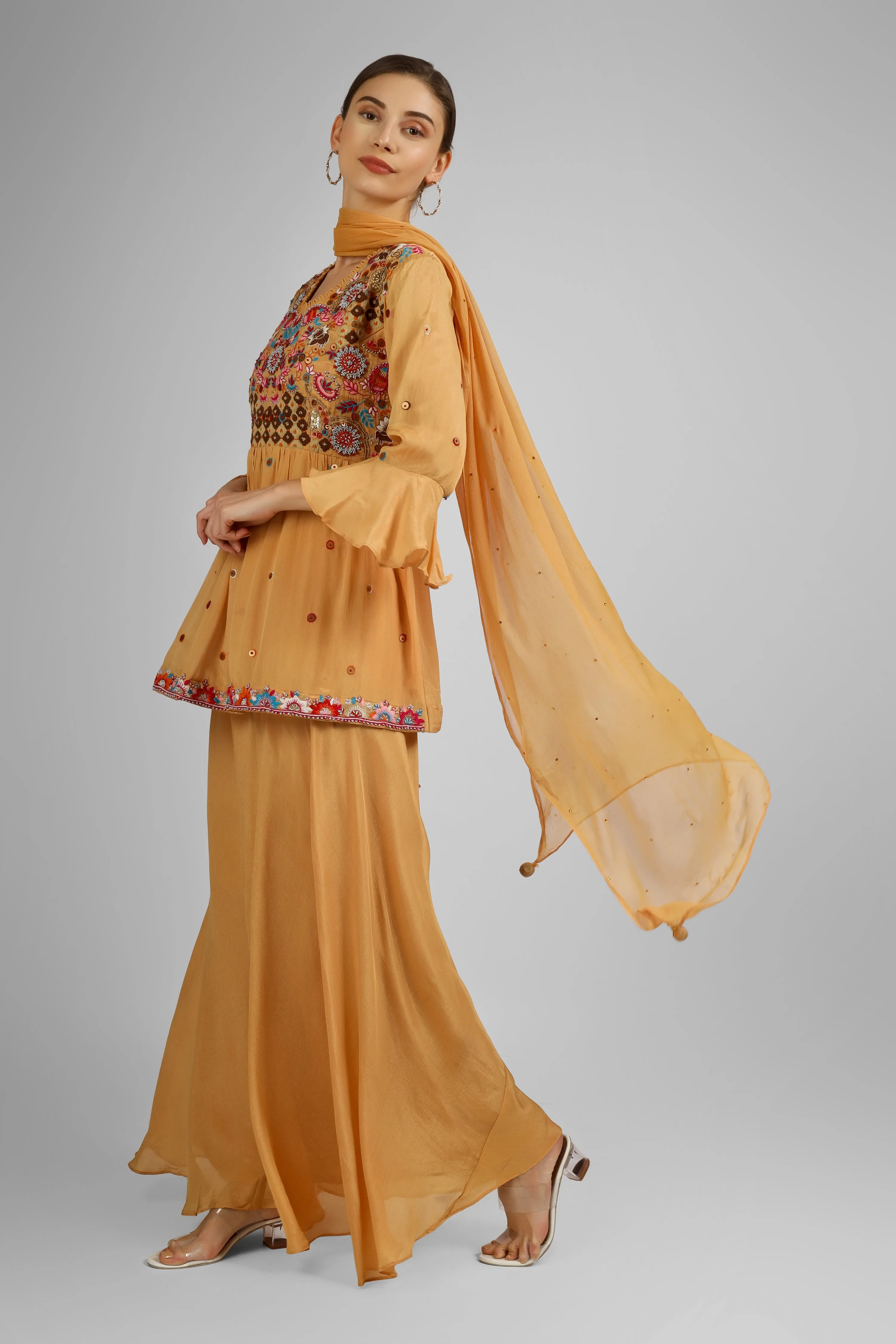 Chinon Short Shirt with Gharara