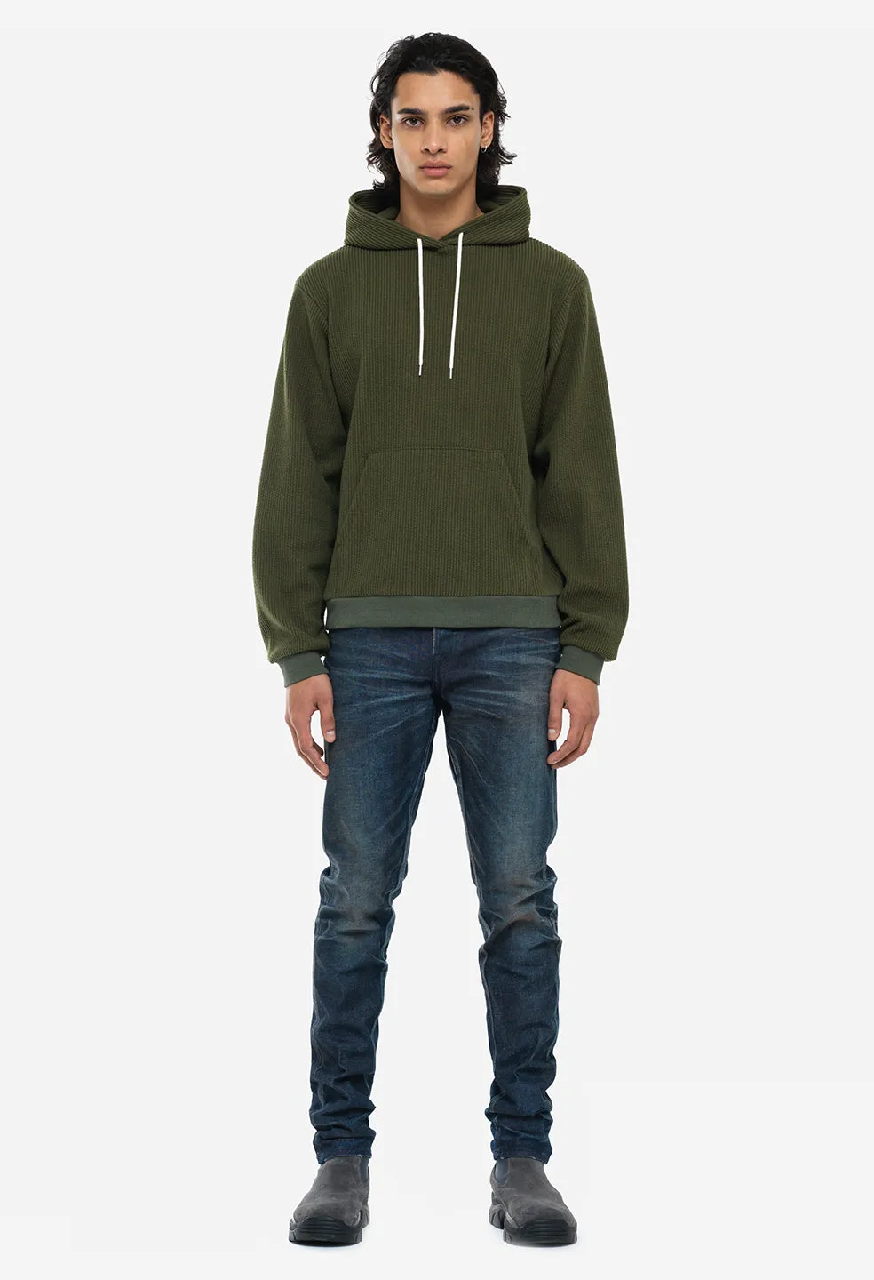 Corduroy Beach Hoodie / Olive