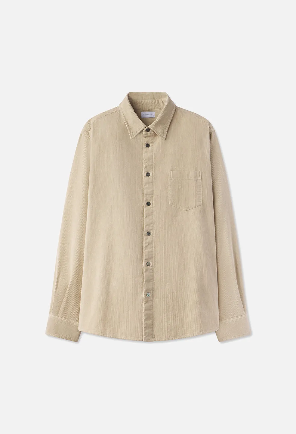 Corduroy Cloak Button Up / Beige