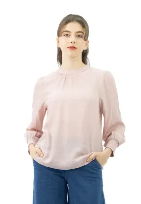 DAISY By VOIR Shirred Flounce Sleeves Blouse