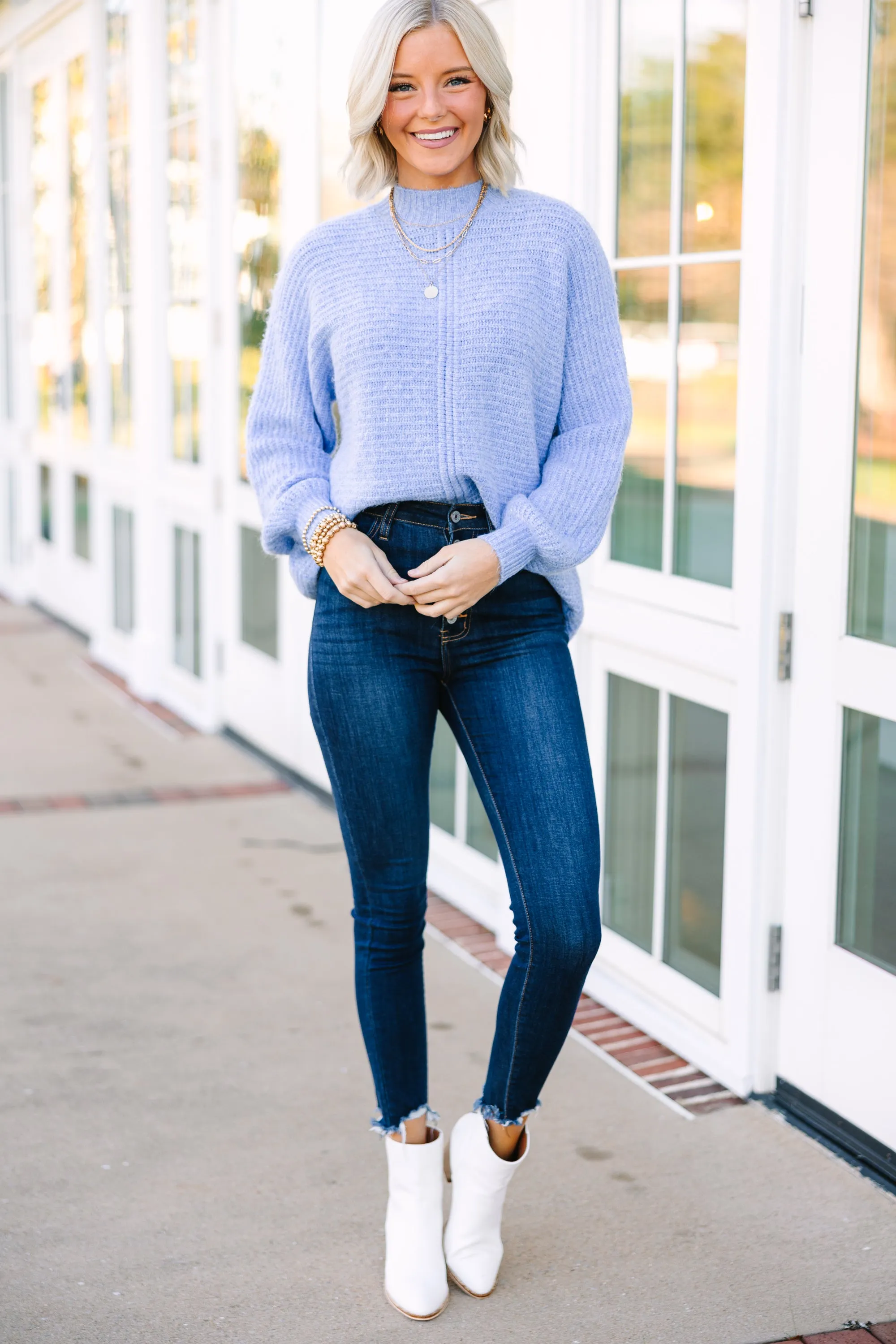 Easy Introductions Blue Sweater