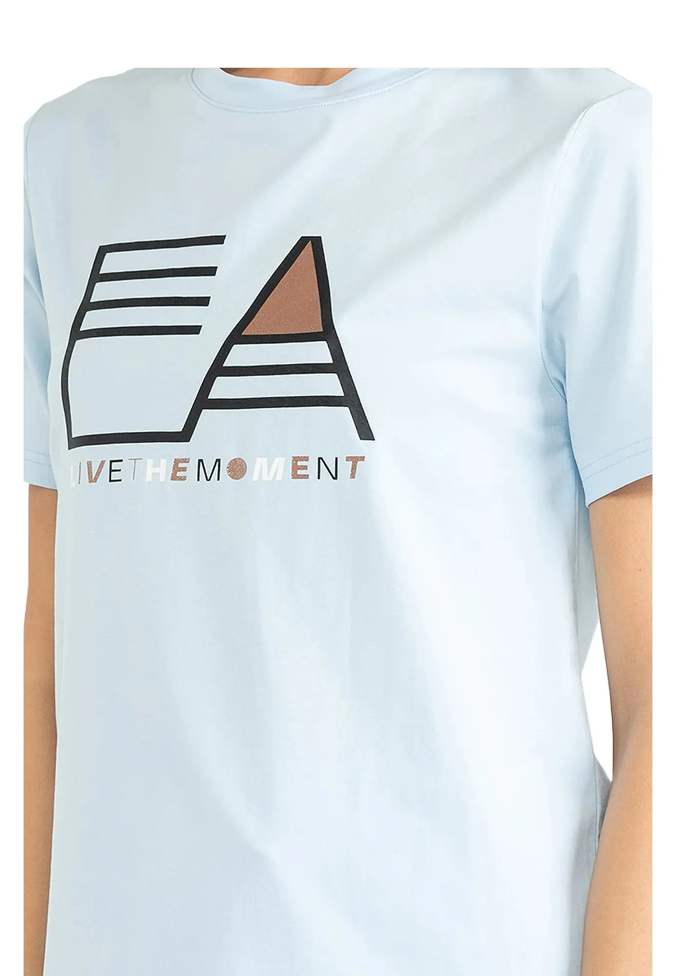 ELLE Active Live The Moment Logo Basic Tee