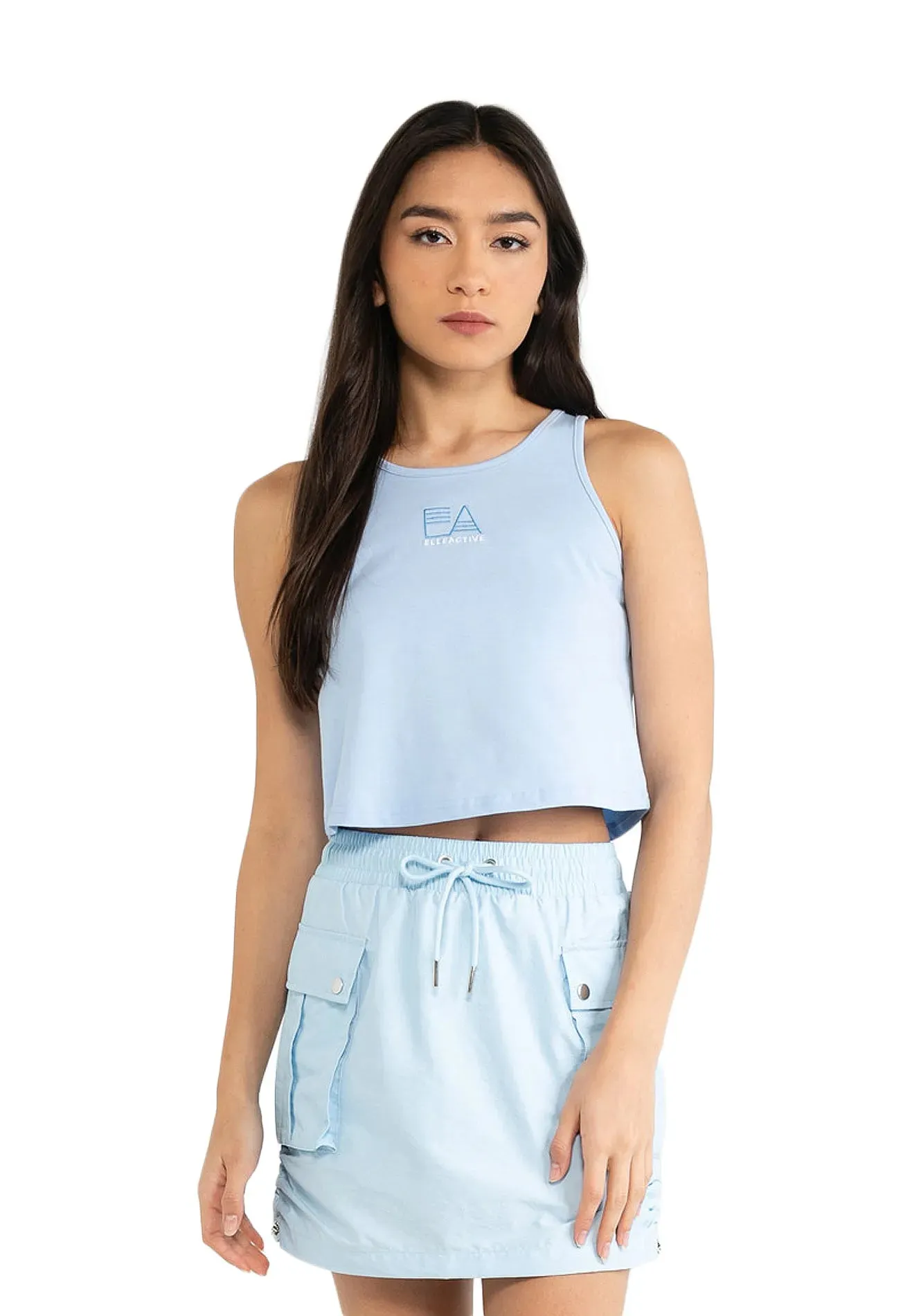 ELLE Active Logo Sleeveless Round Neck Tank Top