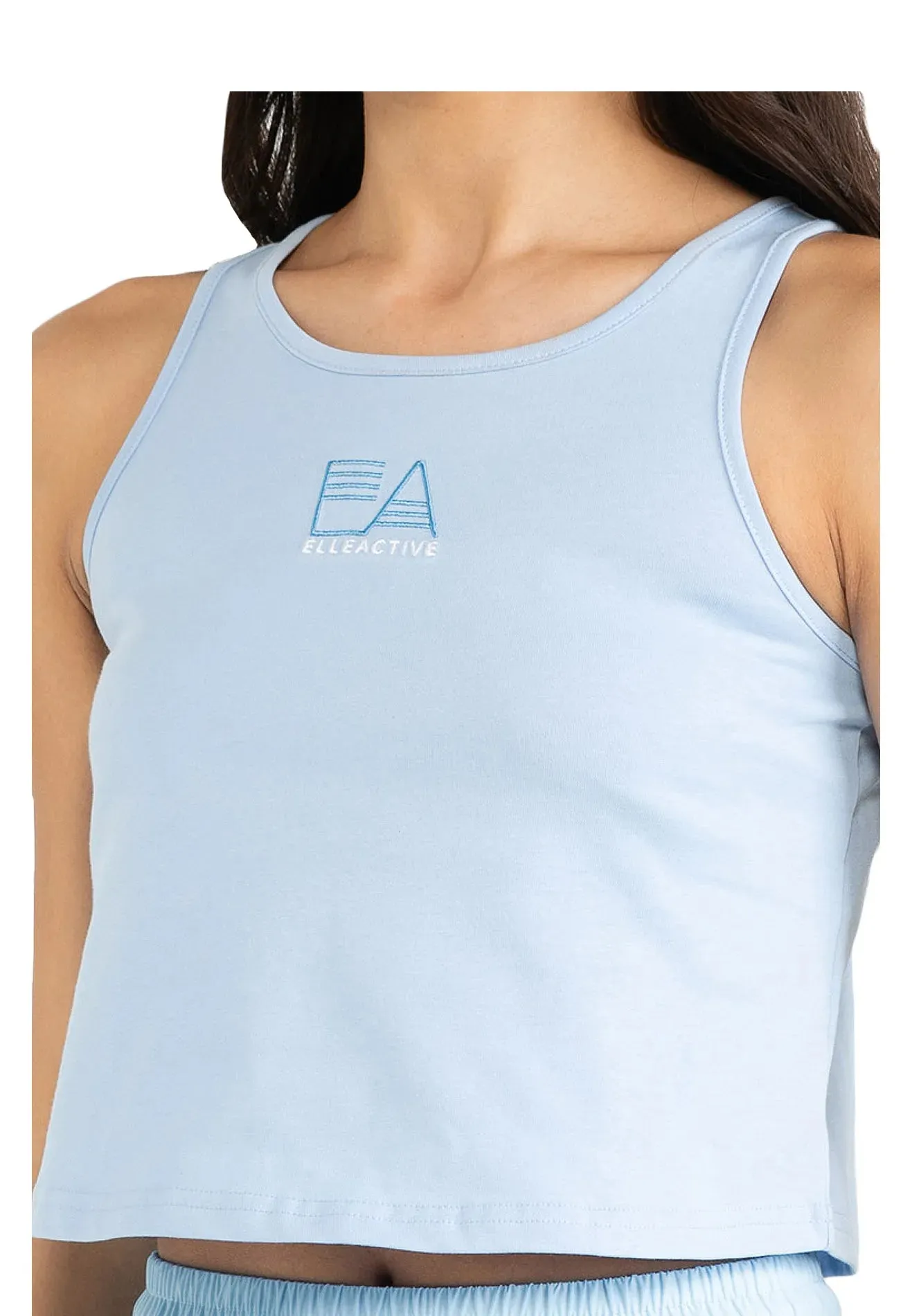 ELLE Active Logo Sleeveless Round Neck Tank Top