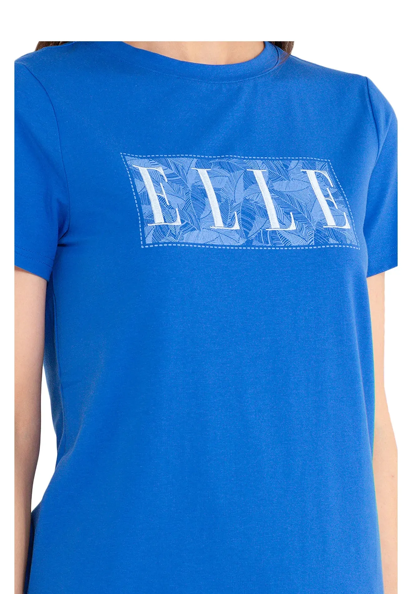 ELLE Leisure Floral Logo Graphic Tee