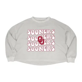 Groovy Gal Crop Crewneck in University of Oklahoma