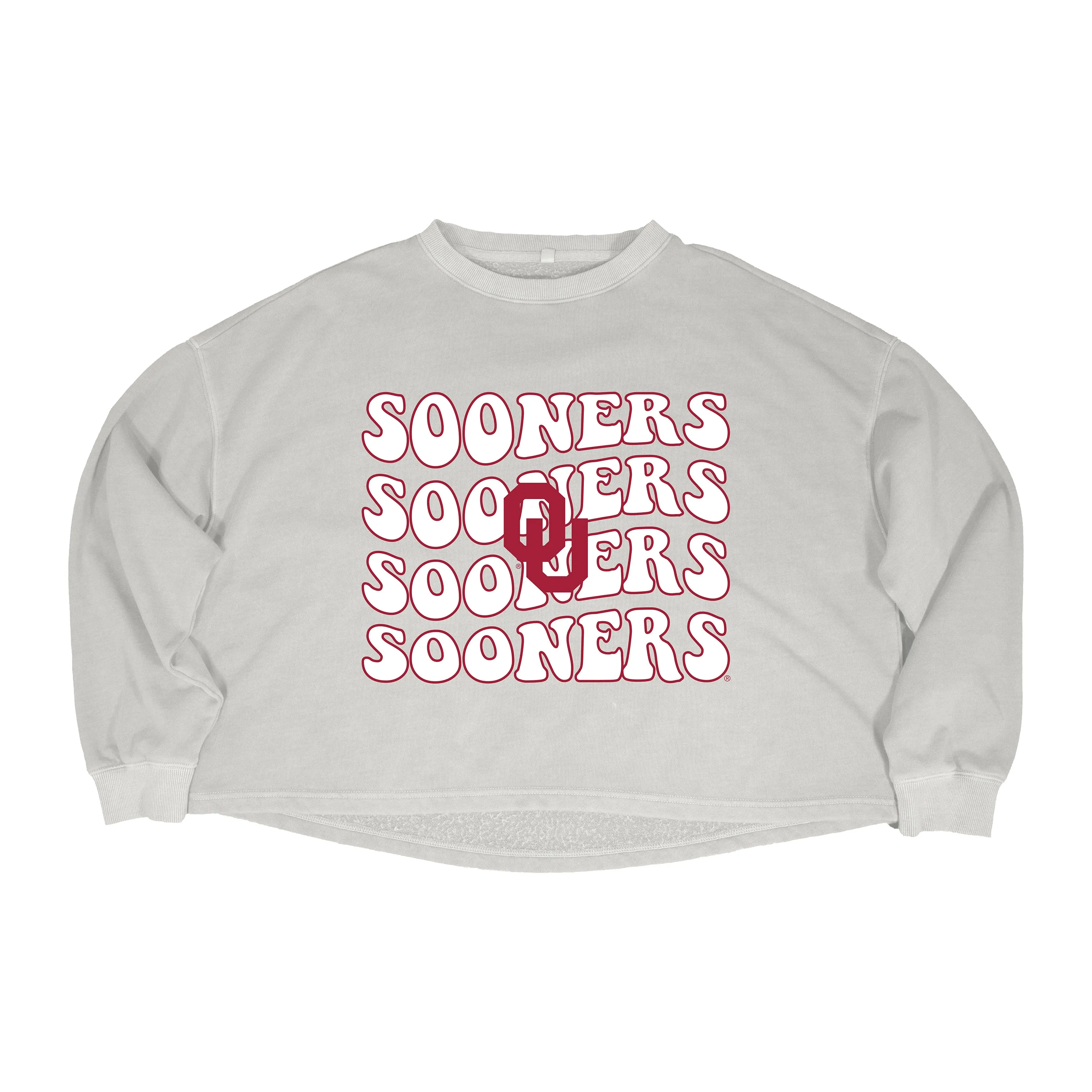 Groovy Gal Crop Crewneck in University of Oklahoma