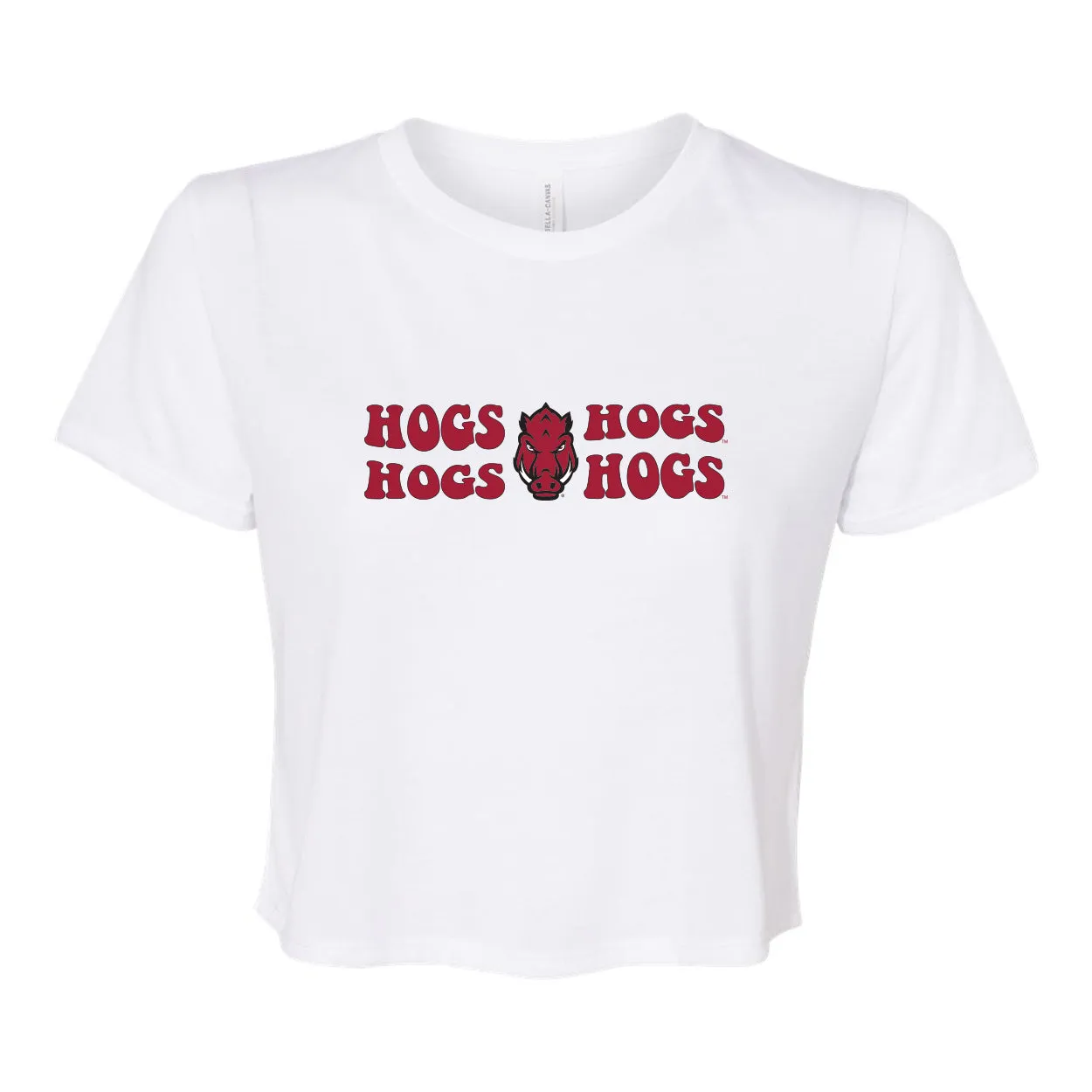 Groovy Gal Crop Short Sleeve T-shirt in University of Arkansas