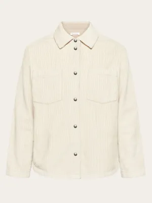 Irregular corduroy overshirt- GOTS/Vegan - Light feather gray