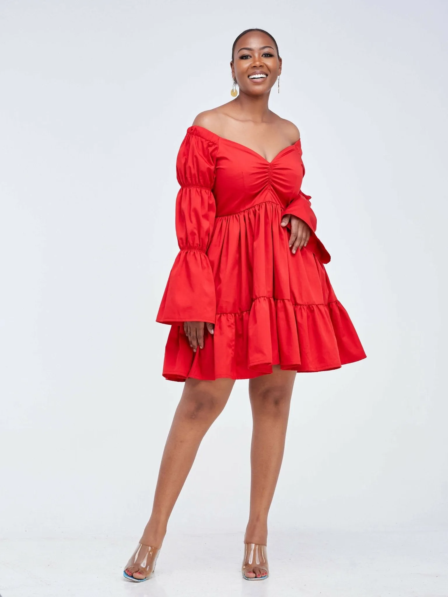 Izulu Mukutan Dress - Red