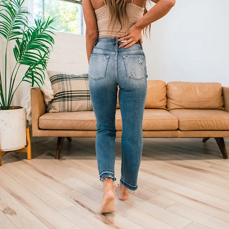 Judy Blue Devri Released Hem Straight Jeans