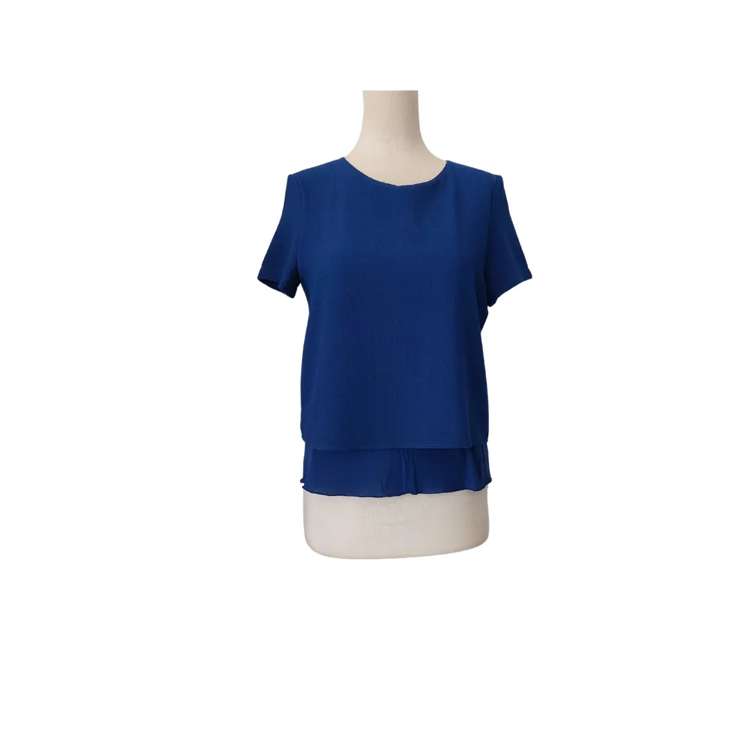 Mango Cobalt Blue Layered Top | Gently Used |