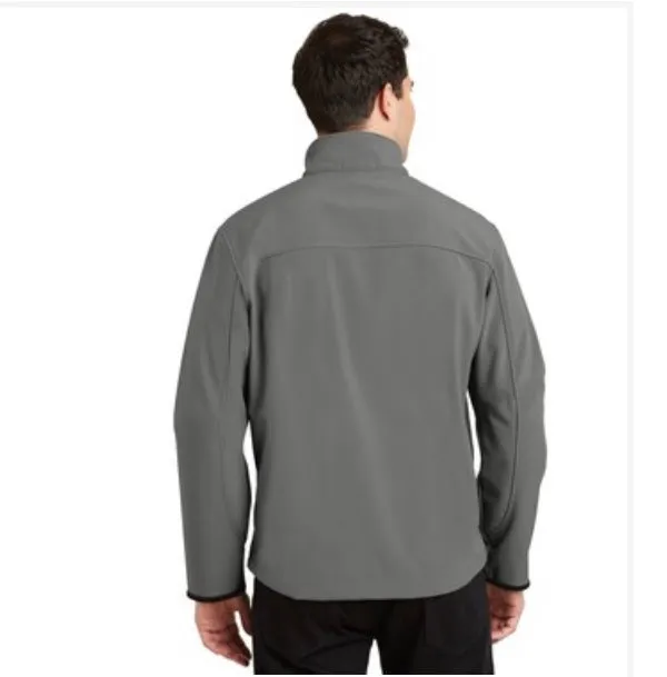 Mens Glacier Soft Shell Grey Jacket with Embroidered Coug Logo