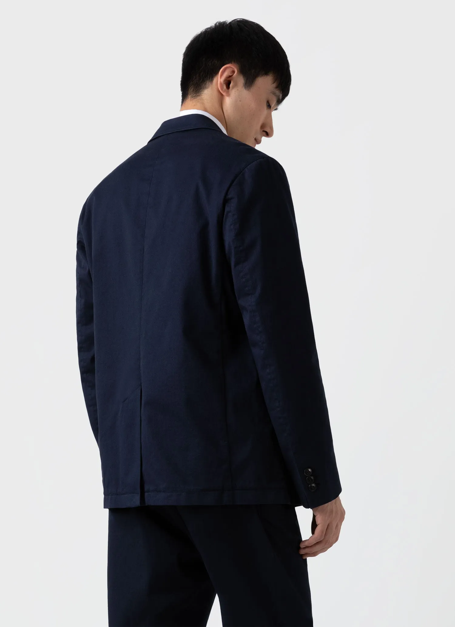 Men's Unstructured Blazer in Navy