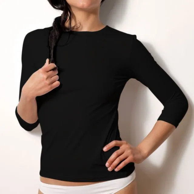 Plus Size 3/4 Sleeve Crew Neck (Discontinued sizes)-FINAL SALE