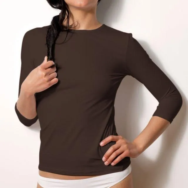 Plus Size 3/4 Sleeve Crew Neck (Discontinued sizes)-FINAL SALE