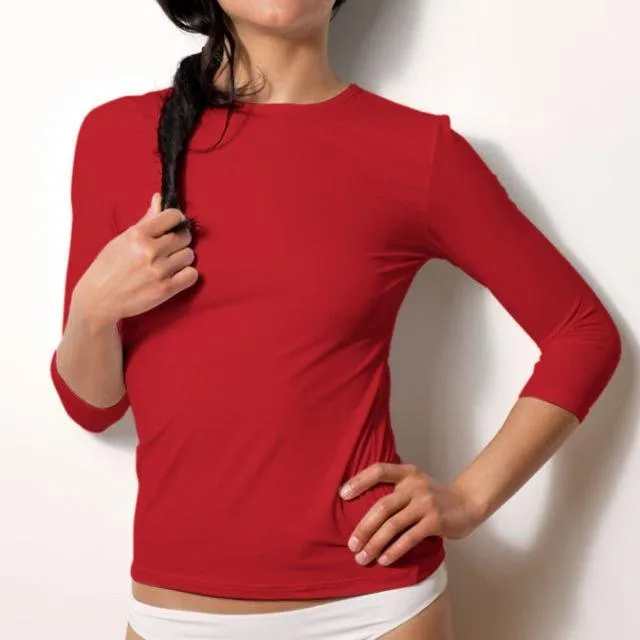 Plus Size 3/4 Sleeve Crew Neck (Discontinued sizes)-FINAL SALE