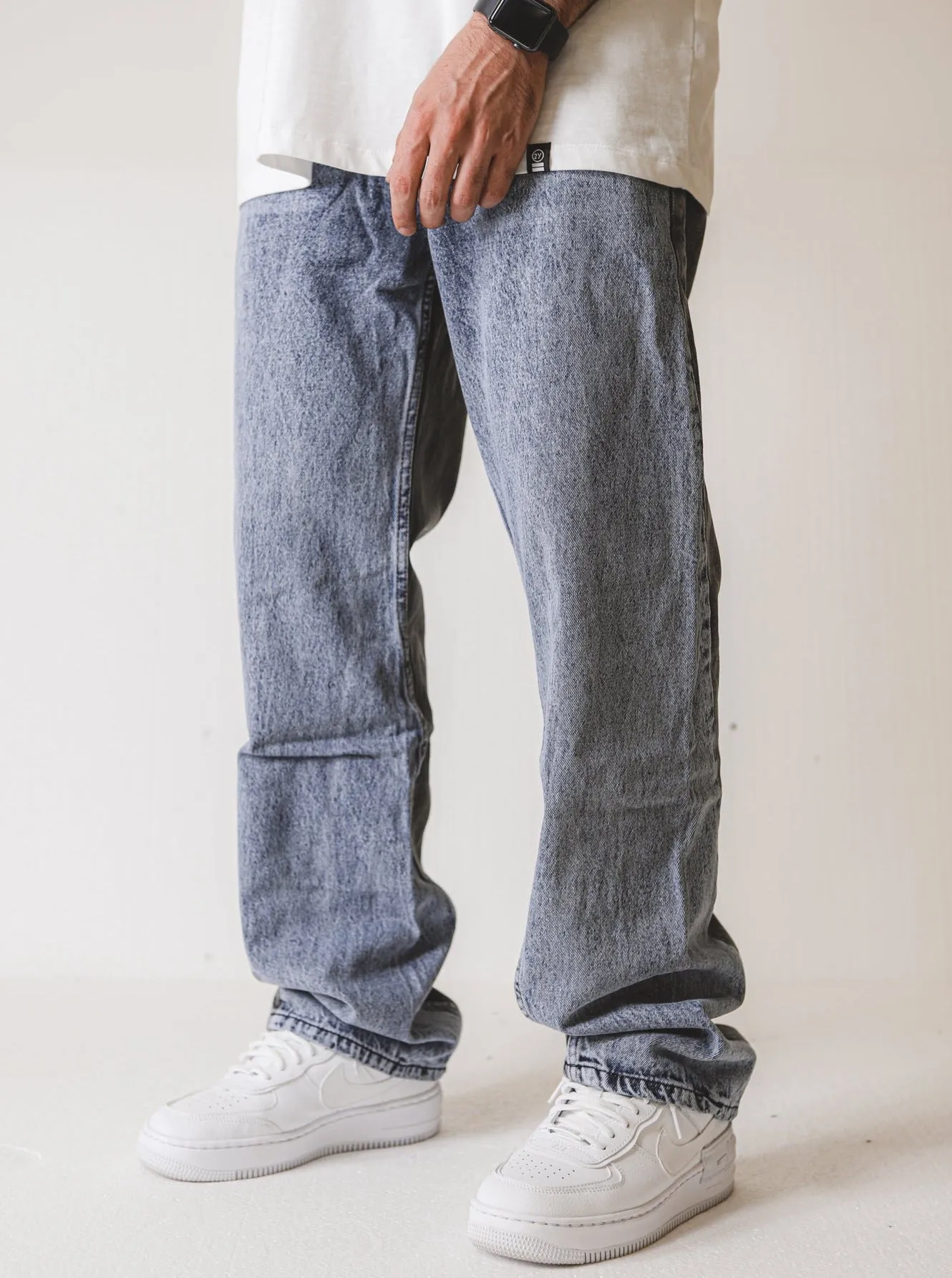 Premium Tilted Contrast Wide fit Jeans