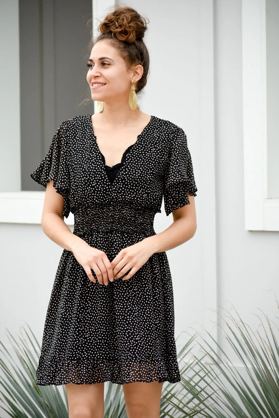 Presence Black Printed Dress