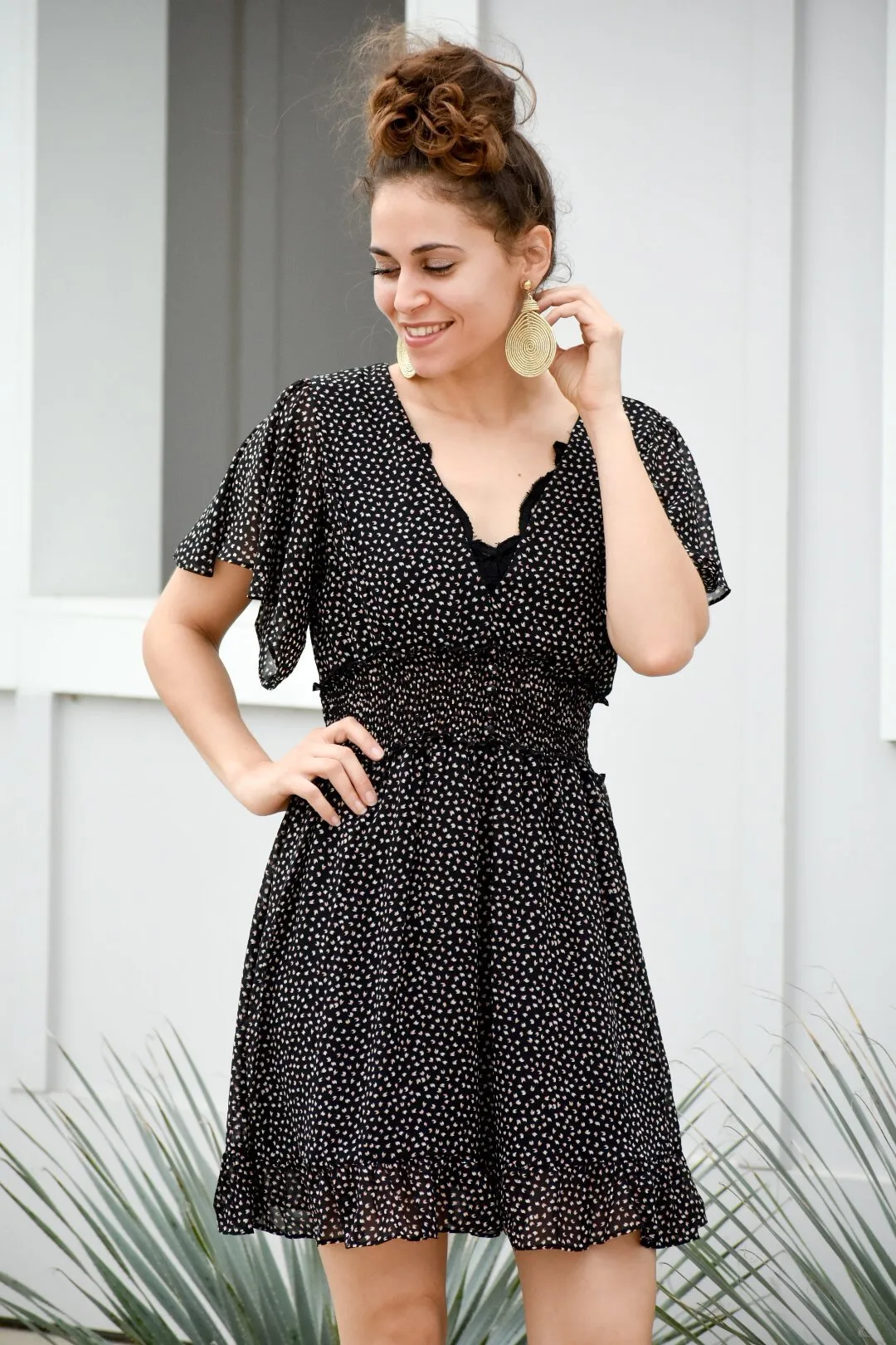 Presence Black Printed Dress