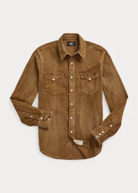 RRL Slim Fit Corduroy Western Shirt