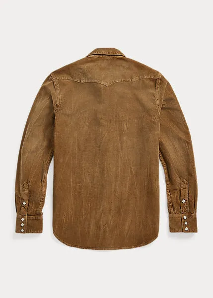 RRL Slim Fit Corduroy Western Shirt