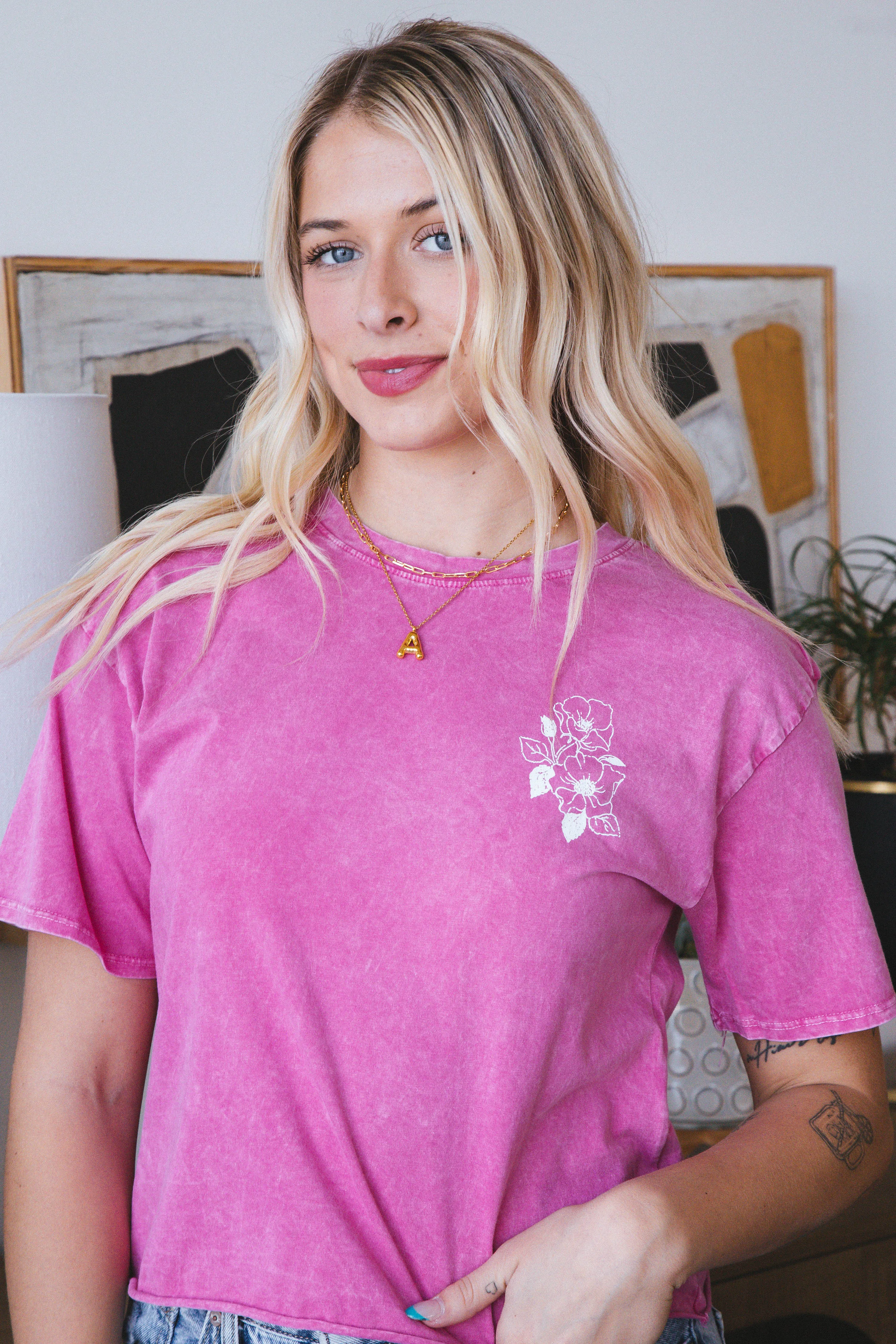 See Good In All Things Graphic Tee, Fuchsia