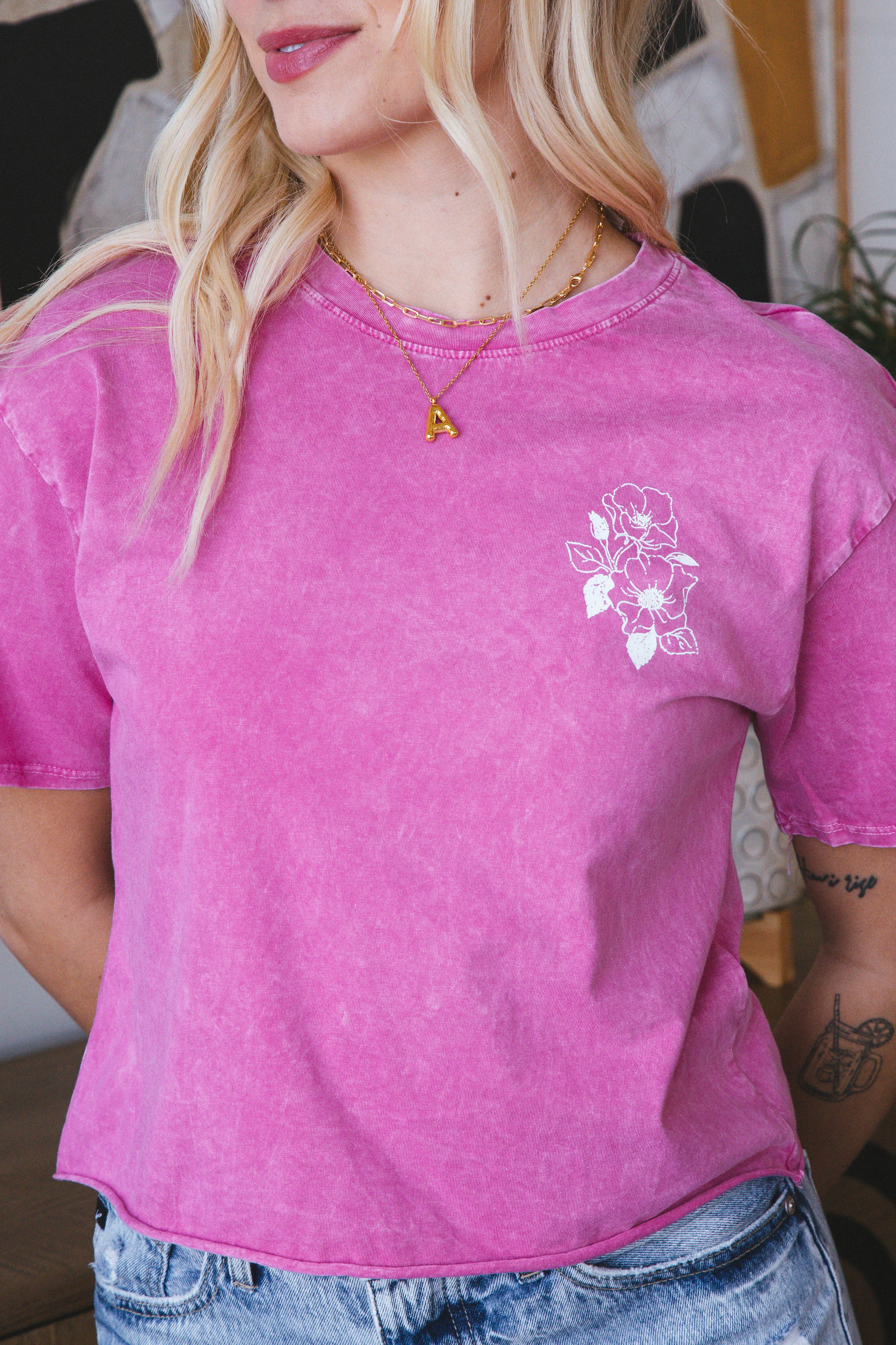 See Good In All Things Graphic Tee, Fuchsia