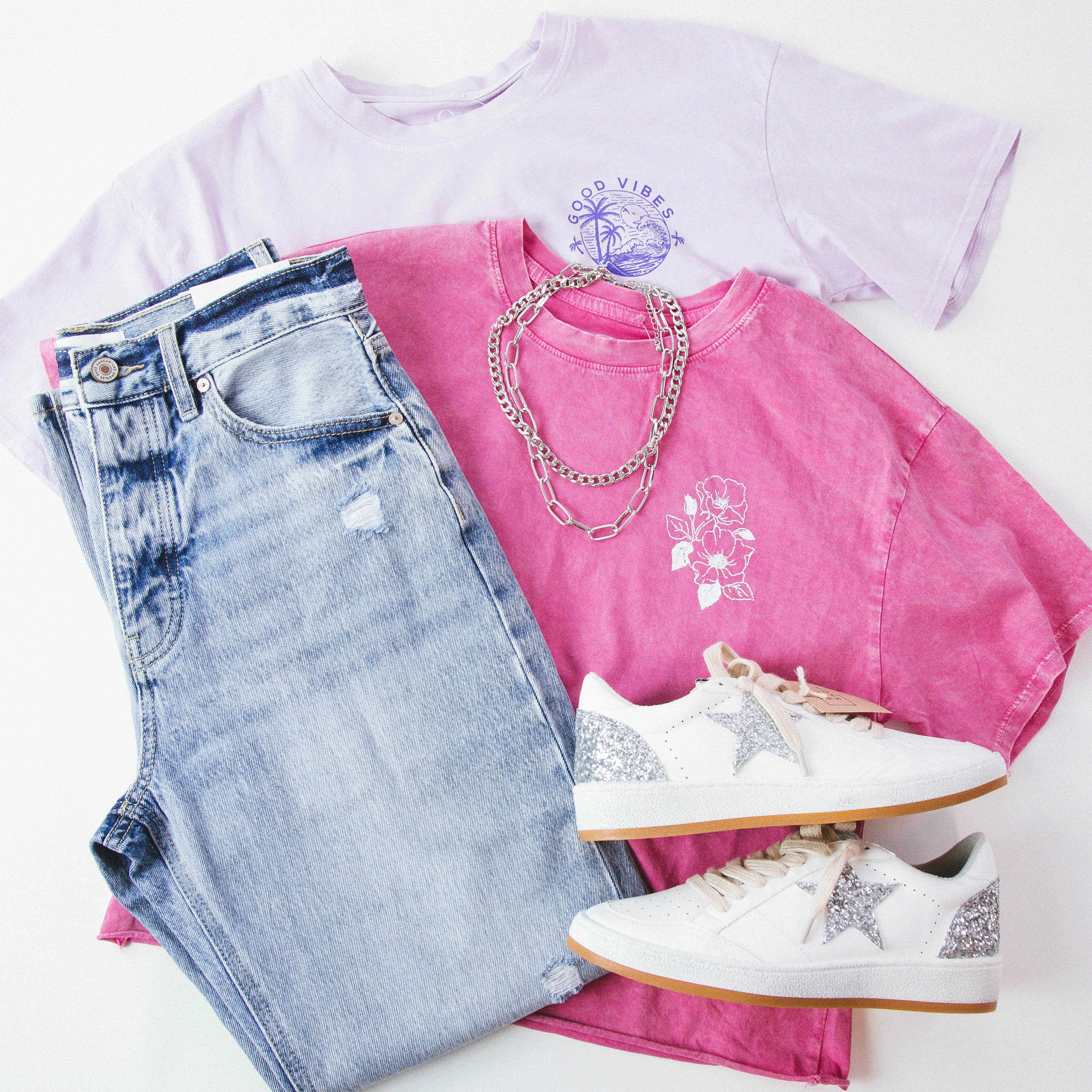 See Good In All Things Graphic Tee, Fuchsia