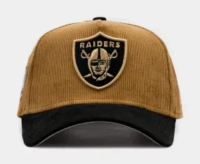 Shoe Palace Exclusive Las Vegas Raiders Corduroy 9Forty Snapback Mens Hat (Brown/Black)