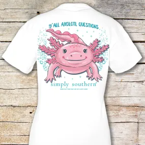 Simply Southern 'Y'all Axolotl Questions' Short Sleeve T-Shirt in Adult and Youth