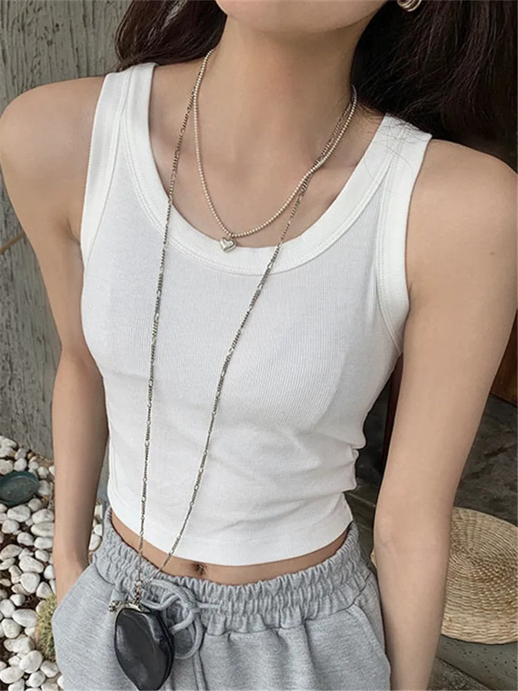 Summer T Shirt Women T-Shirt Woman Clothes Tops Slim Tshirt Female Sleeveless Skinny Women Tank Sexy Canale Y2k Crop Top Halter