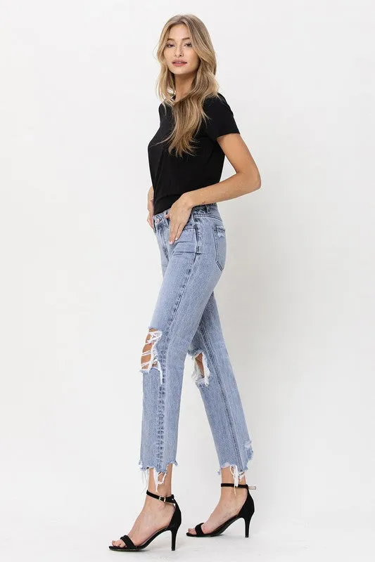 Super High Rise 90's Straight Crop Jeans