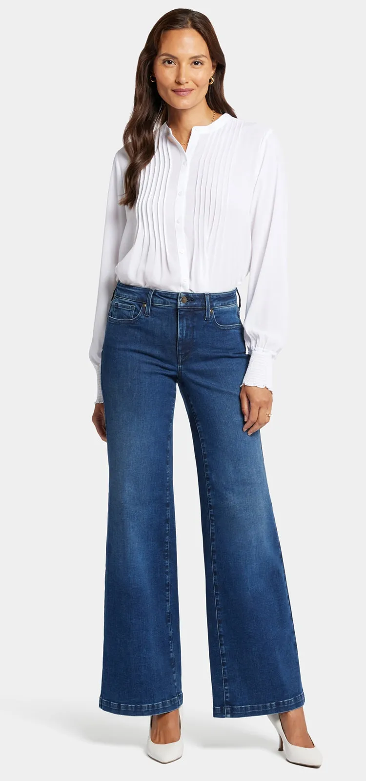 Teresa Wide Leg Jeans Medium Indigo Premium Denim (Tall) | Cooper