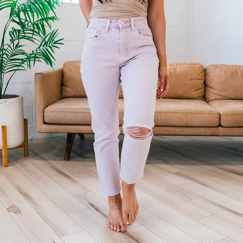 Vervet Erika Light Lilac Mom Jeans