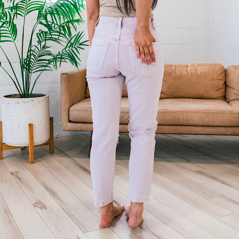 Vervet Erika Light Lilac Mom Jeans