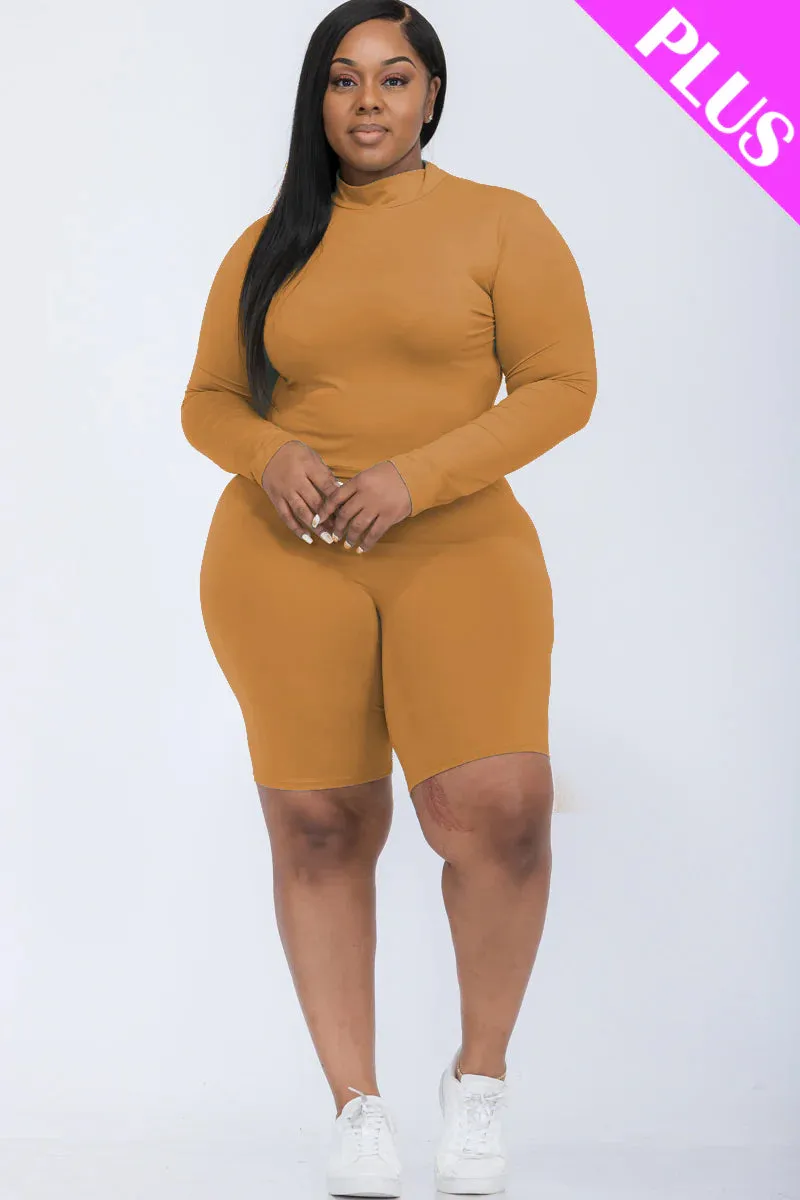 Wholesale Plus Size Biker Short Set