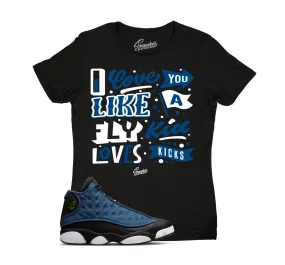 Womens Brave Blue 13 Shirt - Love Kicks - Black