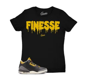 Womens Cement Gold 3 Shirt - Finesse - Black