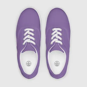 Women’s lace-up canvas shoes - Purple