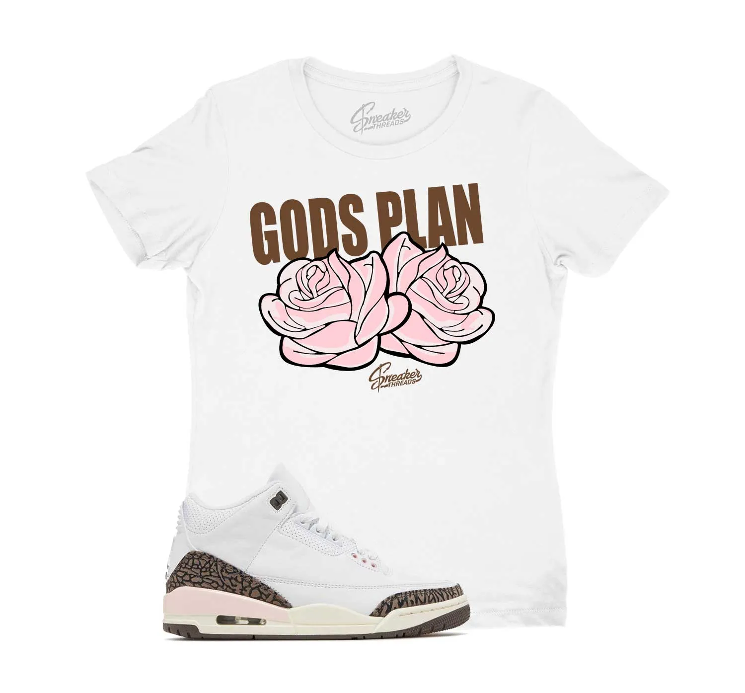 Womens Neapolitan 3 Shirt - Gods Plan - White